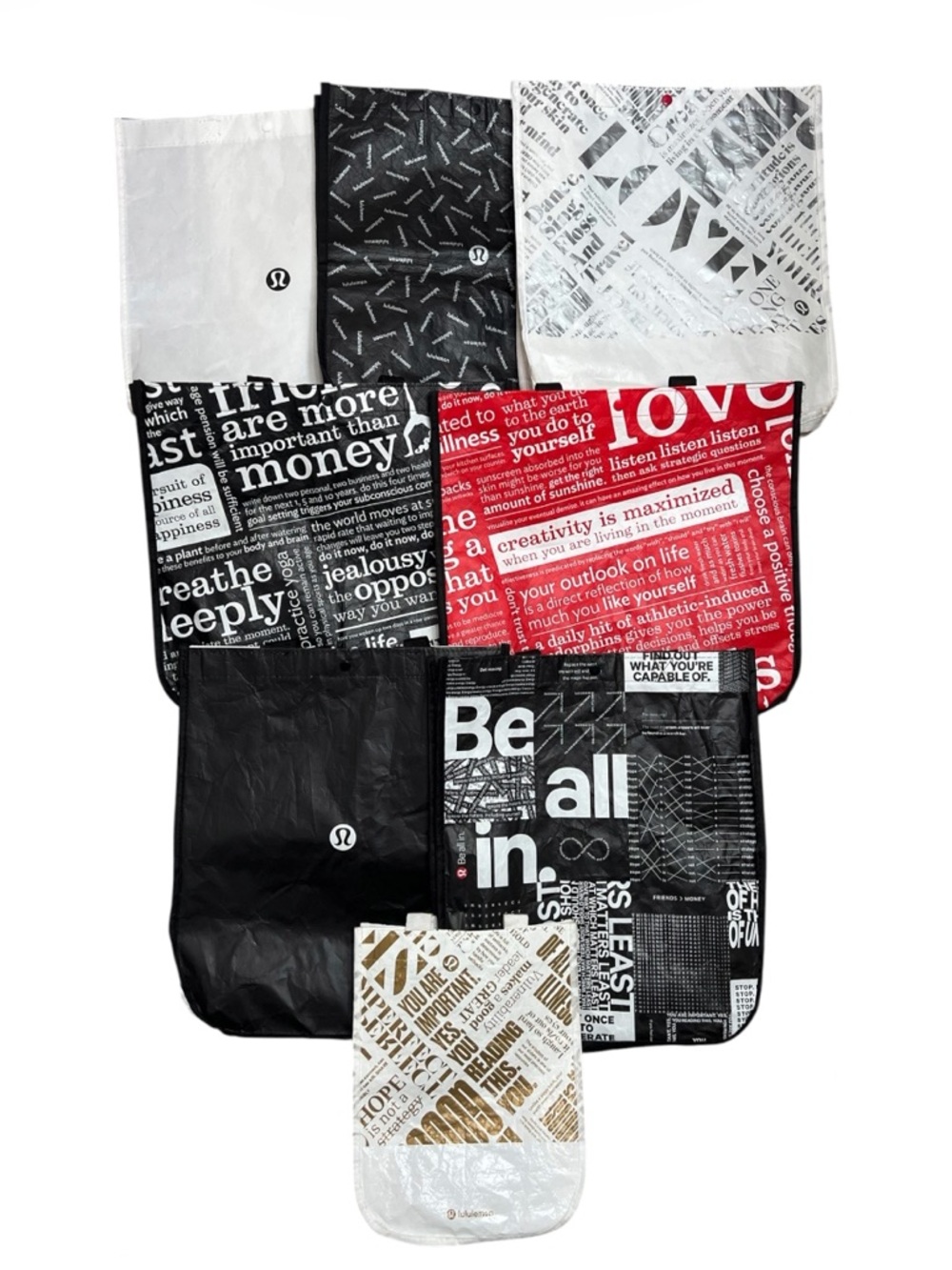 DIY Lululemon Bundle of Assortment of Sizes Reusable Bags